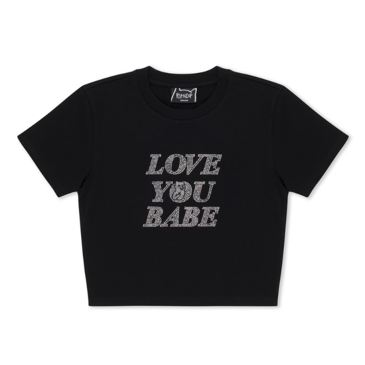 GIRLS S/S LOVE YOU BABE - BLK